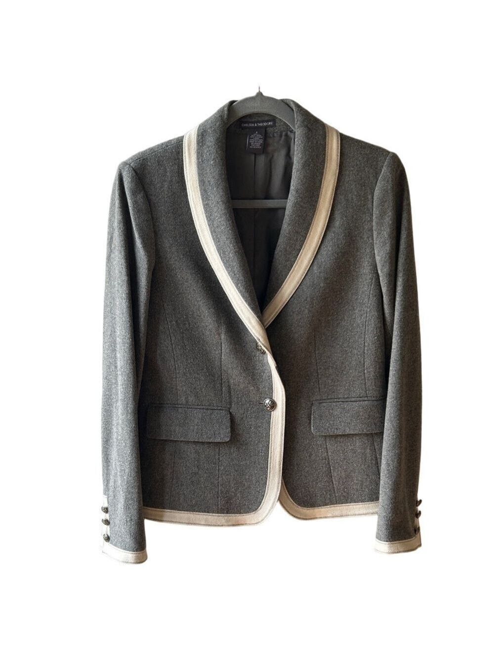 Chelsea & Theodore Wool Blend Blazer